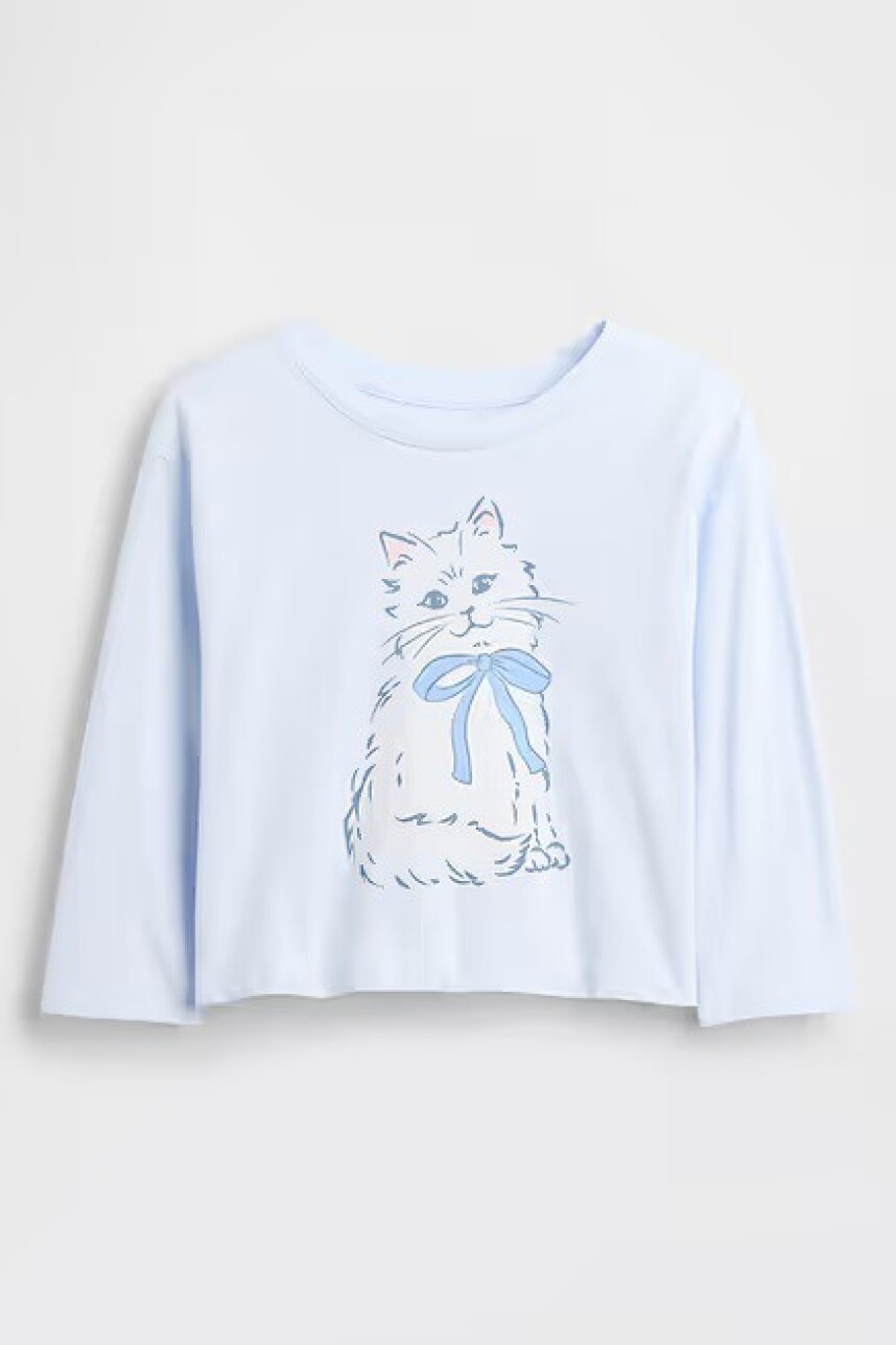 Remera Gráfico Toddler Niña Serene Blue