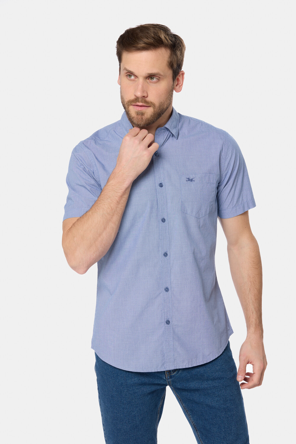 CAMISA A CUADROS Azul