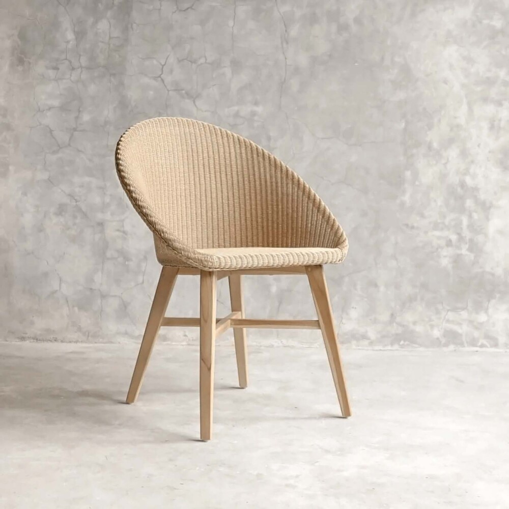 SILLA DE COMEDOR RATTAN-Y-MADERA NATURAL-BEIGE NAXOS