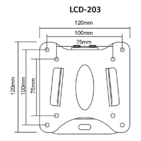 Soporte fijo para TV o monitor Brateck LCD-203 hasta 27" Negro