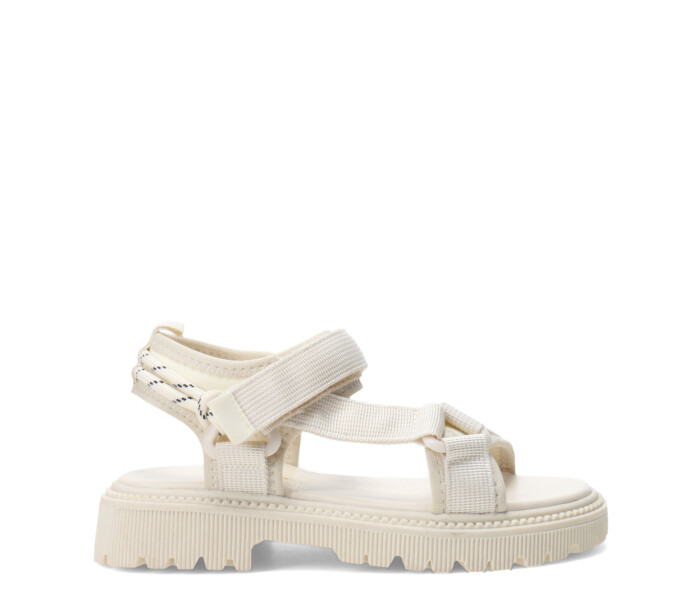 Sandalias de Niña MINI Miss Carol Califa de Tela Con Tiras Beige