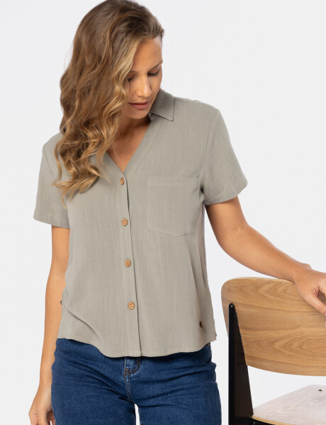 CAMISA DE LINO Verde