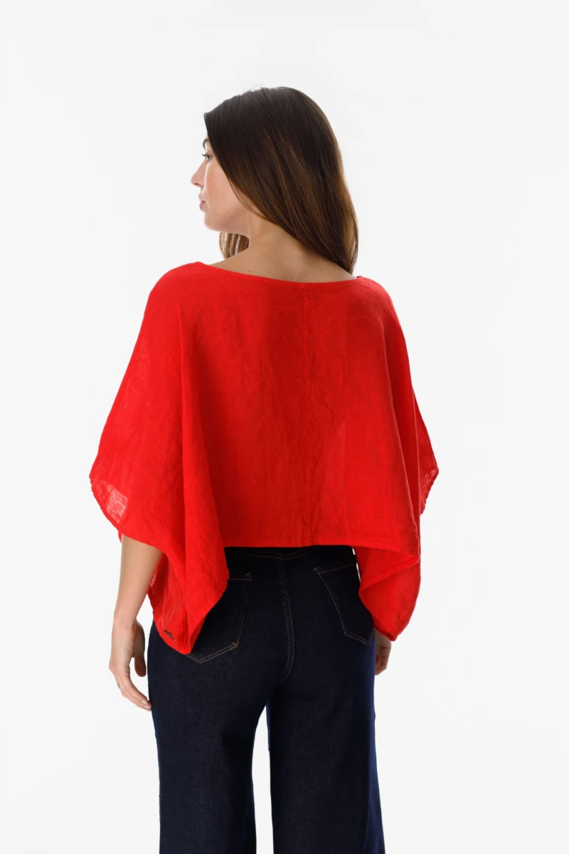 Blusa Beach rojo talle unico