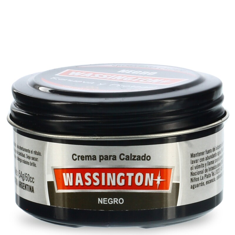 Limpiador Wassington Crema Para Calzado Negro