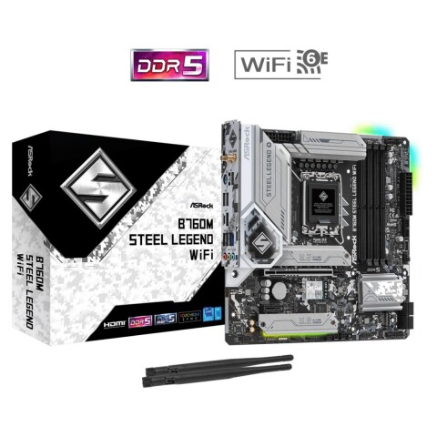 Placa Madre Asrock B760m Steel Legend Wifi Intel MOTHERBOARD ASROCK B760M ST LEGEND WIFI