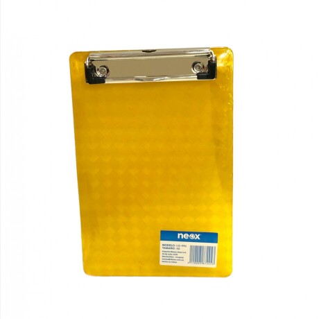 Tabla Neox A5 con Aprieta papel Transparente Amarillo