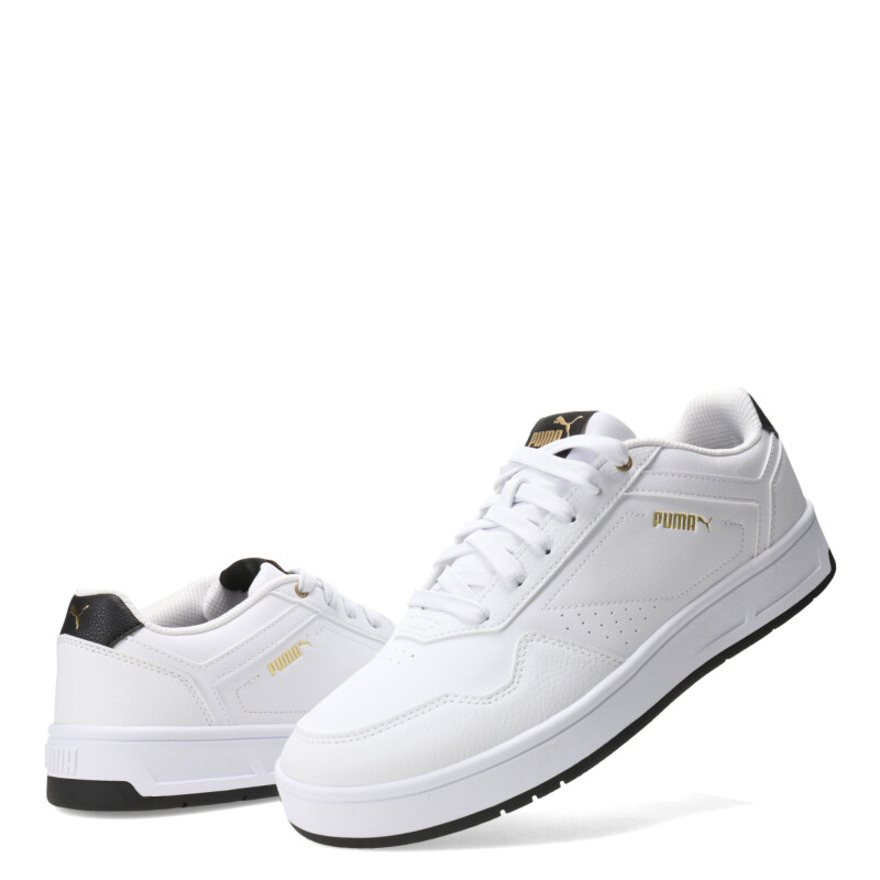 Championes de Hombre Puma Court Classic Blanco - Negro - Dorado