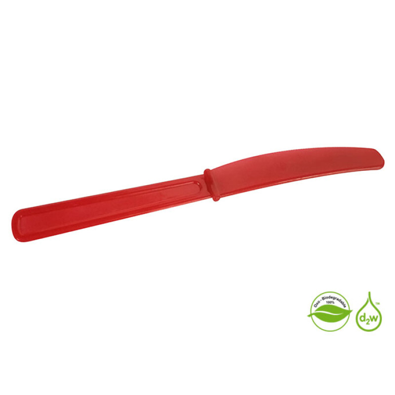 Cuchillos Biodegradables x10 unidades Rojo