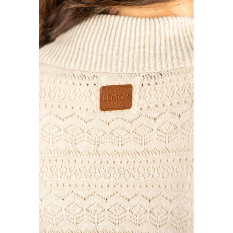 Cardigan C/solapa Algodon Elastano Beige Melange