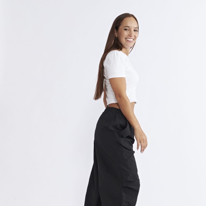 Pantalon Dama Parachute N+ Negro