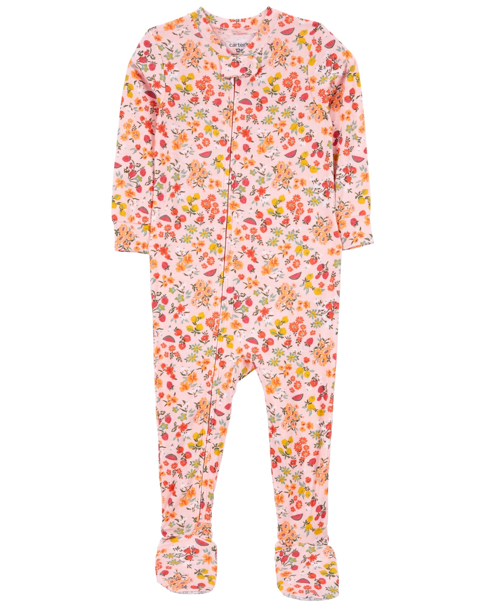 Pijama una pieza con pie diseño floral línea PurelySoft Sin color