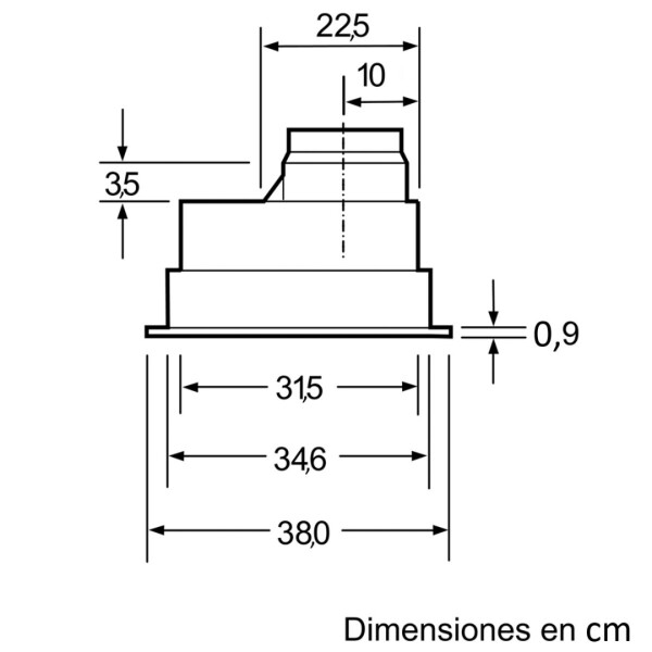 Campana De Integración Bosch Dhl555bl 53cm CAMPANA BOSCH DHL555BL