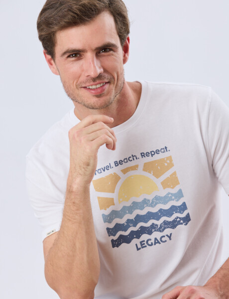 REMERA ESTAMPADA DE ALGODÓN Blanco