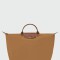 Longchamp -Bolso de viaje Longchamp plegable con cierre y asa corta, Le pliage Beige