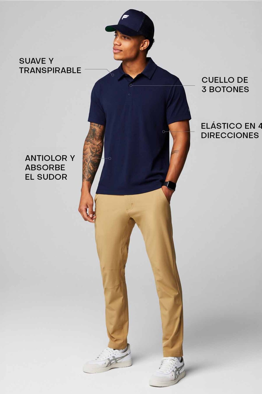 Polo Manga Corta The 24-7 Hombre Deep Navy