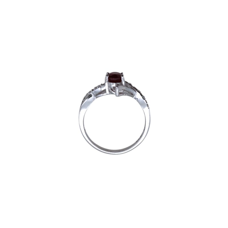 Anillo Red -Plata 925-Con Rubí y Zirconia-AN4566 conpiedra