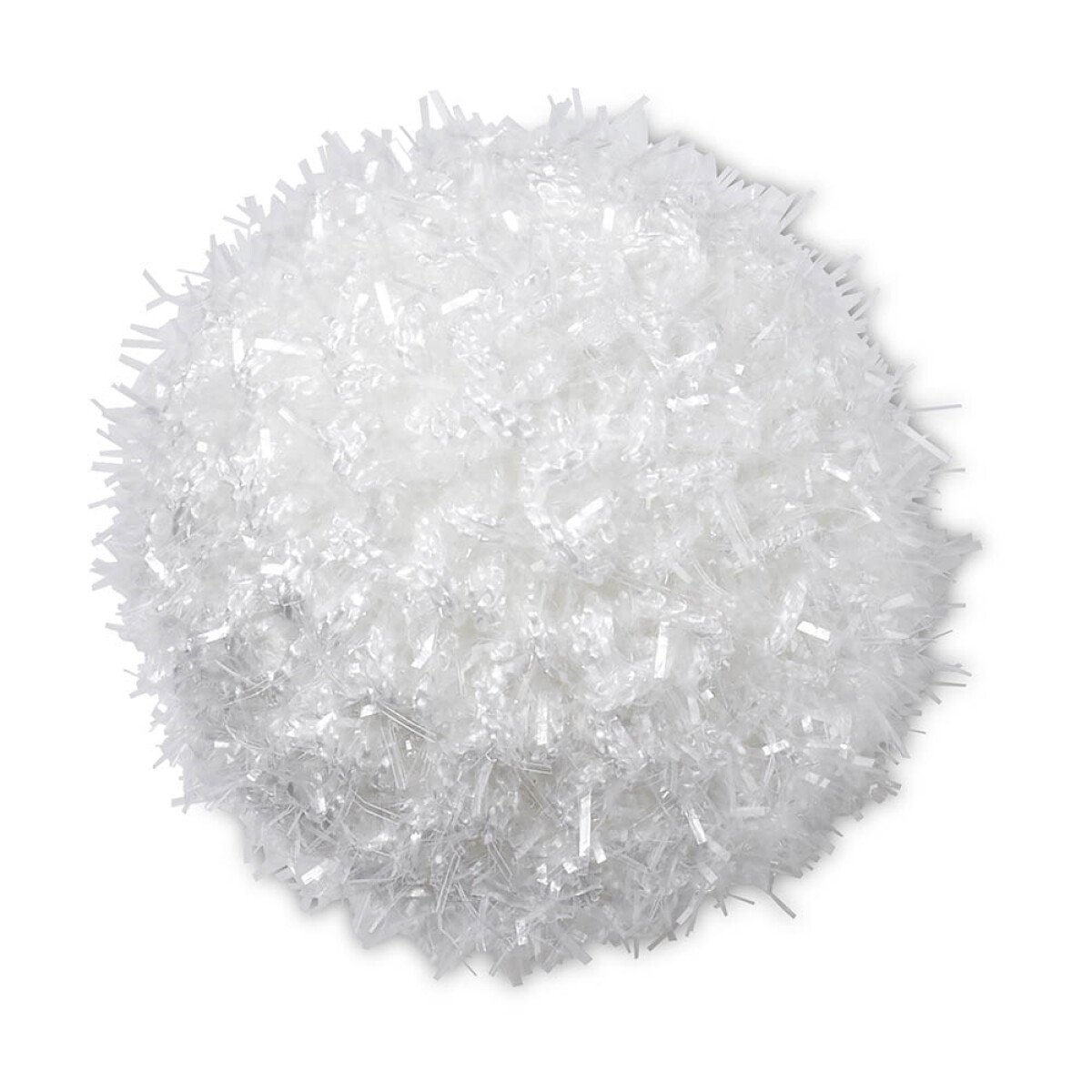 White Metallic Puff Ball 