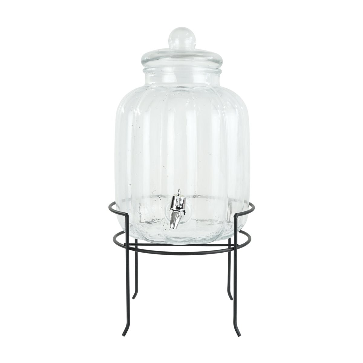 Dispensador de vidrio labrado gajos 8L 