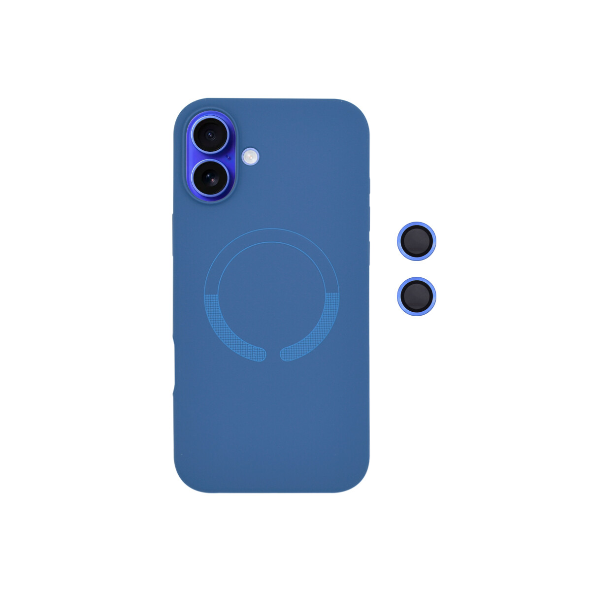 Protector para iPhone 16 MagSafe protector cámara azul 