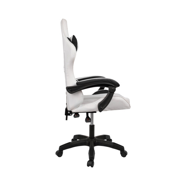 Silla Gamer Ergonomica Escritorio Reclinable Soporta 200kg Blanco con Negro Silla Gamer Ergonomica Escritorio Reclinable Soporta 200kg Blanco con Negro