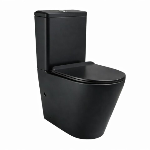 Inodoro largo con mochila VIP Negro Mate 70X36.50X83cm Inodoro Largo Con Mochila Vip Negro Mate 70x36.50x83cm