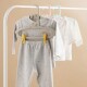 Percha Plástica X3 Colgar Ropa Infantil Bebé Ajustable Gris