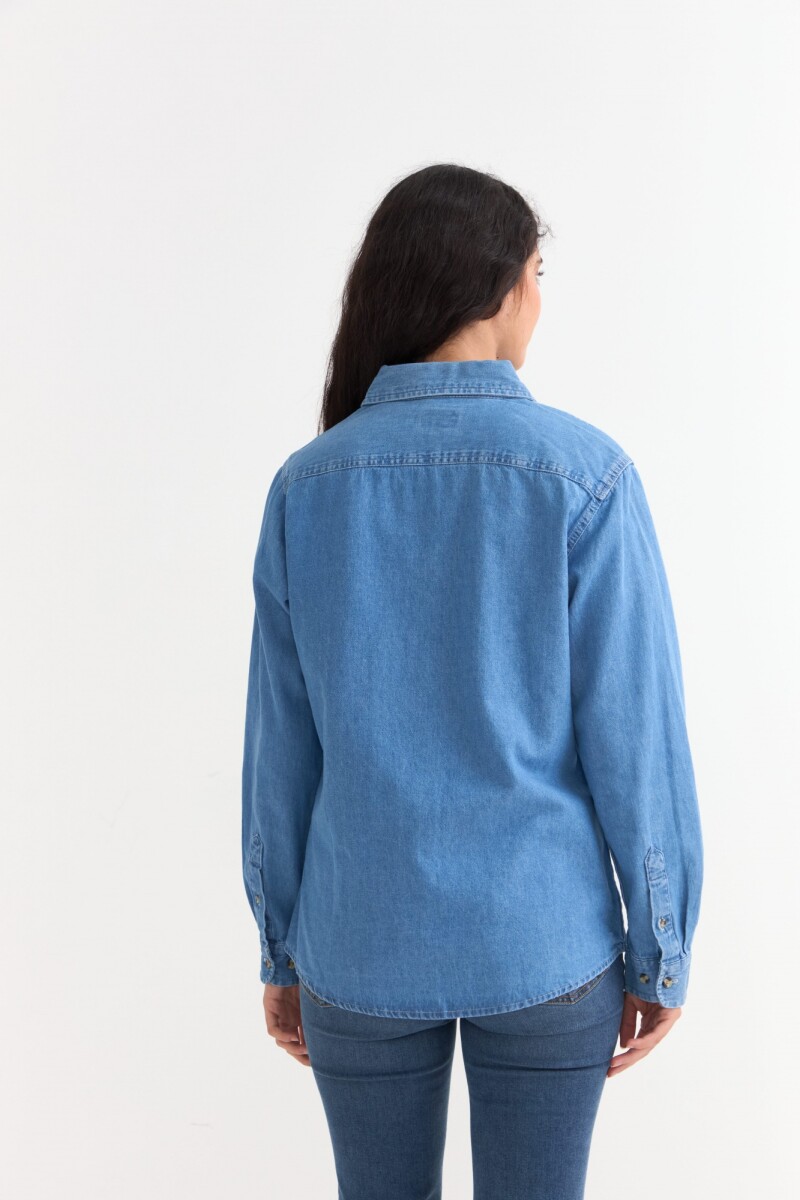 Camisa de jean manga larga JEAN MEDIO