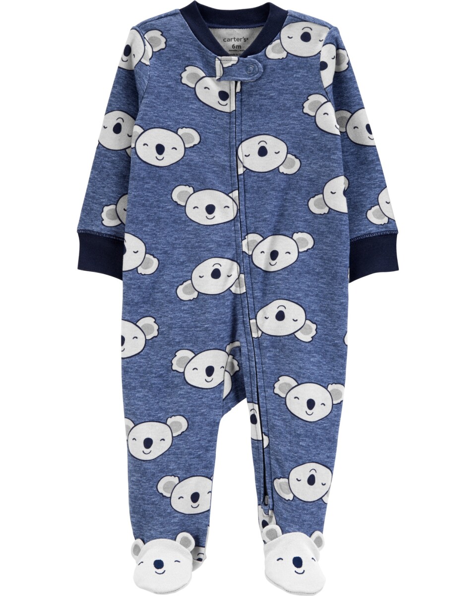 Pijama Con Pie Manga Larga Koala Algodón 