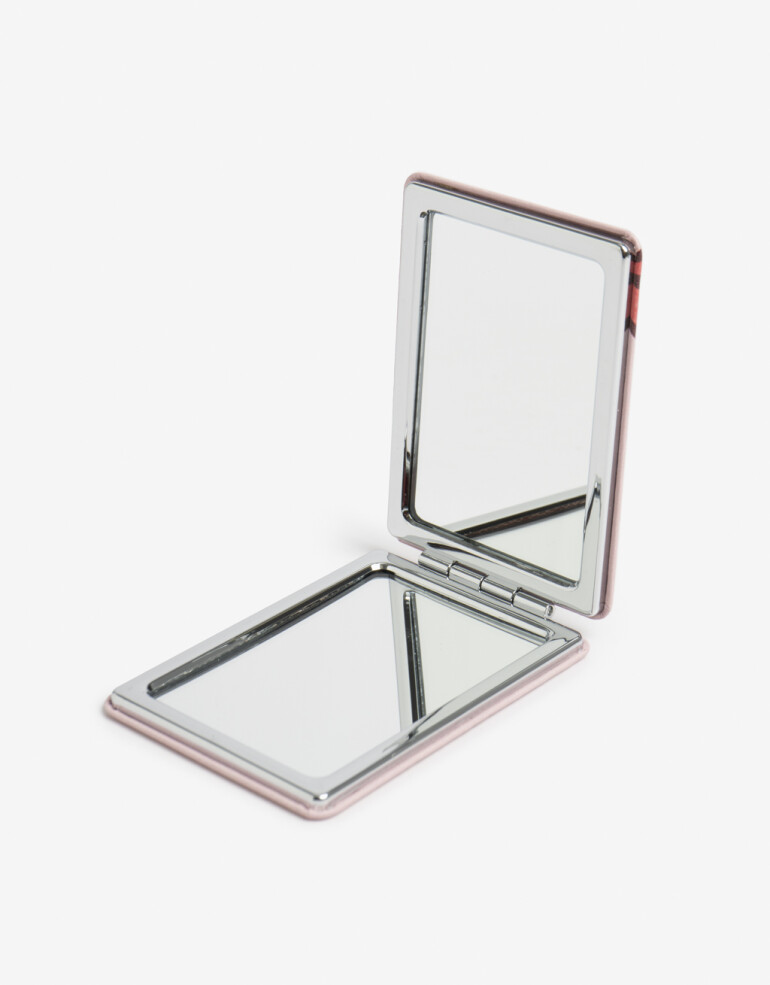 Espejos de cartera Espejo Plegable De Pu - Rosa Polvo