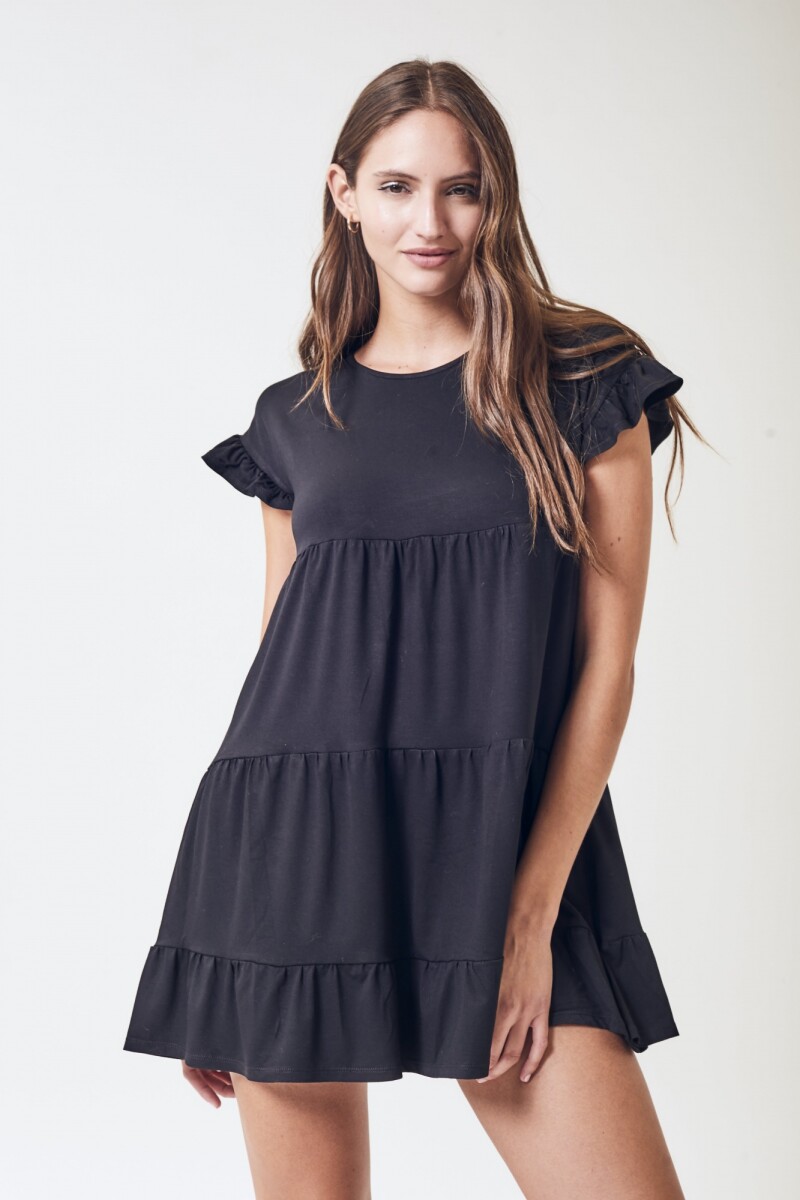 Vestido Volados Negro