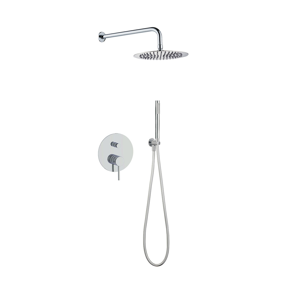 Griferia Ducha De Empotrar Monocomando Brillo Fasano Baño 