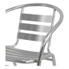 Silla de exterior Slat en aluminio plateada Silla de exterior Slat en aluminio plateada