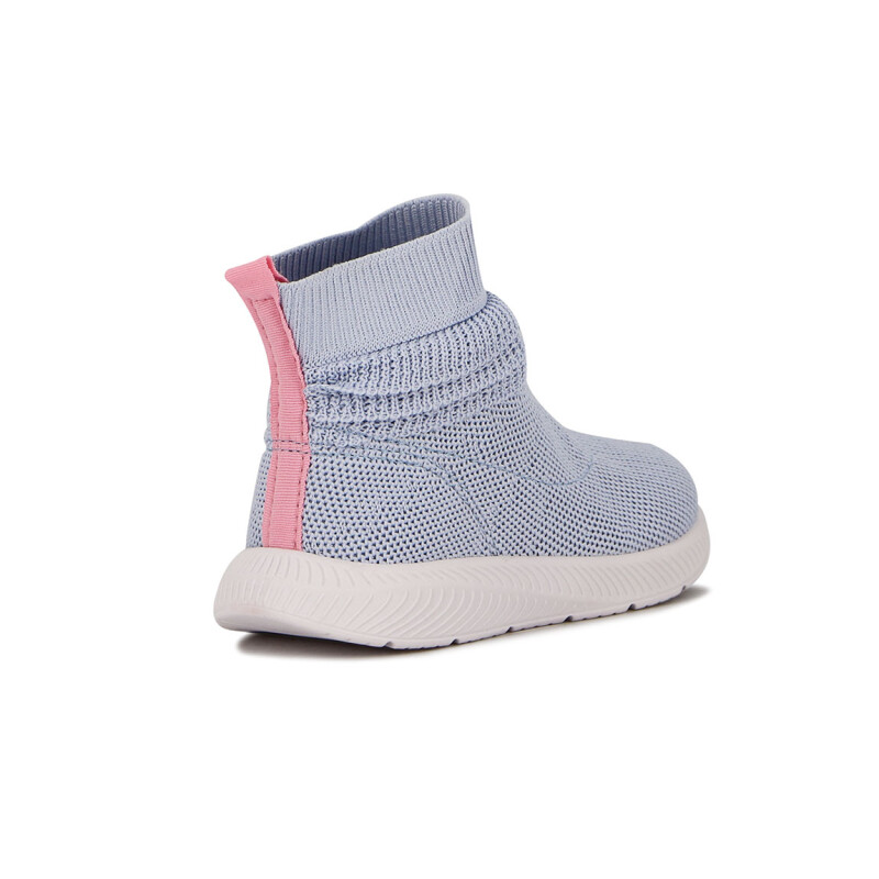 Molekinha Calzado Deportivo Mid Casual Tejida Suela De Goma Azul Jean-plata