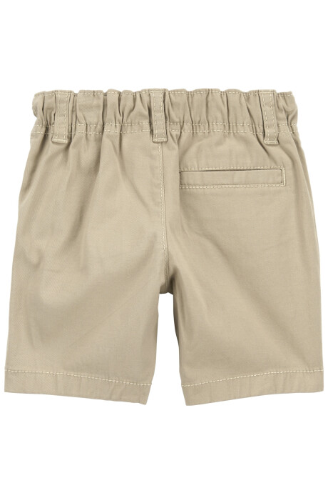 Bermuda de sarga elastizada, khaki Sin color