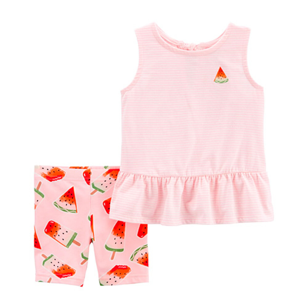 Set dos piezas short y musculosa diseño sandía Carters - MULTICOLOR 