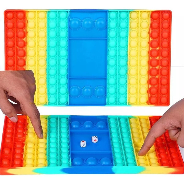 Kit Juego Dados Pop It + Cartuchera Escuela Infantil Color Variante Negro