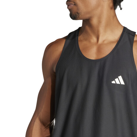 Musculosa de Hombre Adidas Own the Run Negro - Blanco