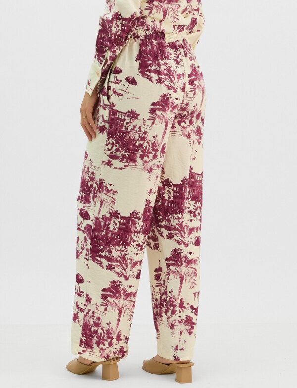 Conjunto Camisa Y Pantalón Estampado VIOLETA