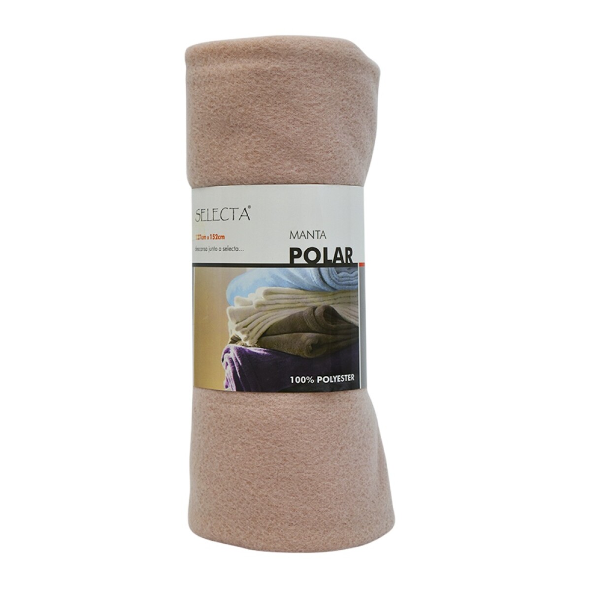 Manta Polar Frazada de 1 Plaza 127x152cm Varios Colores - Rosa Claro 