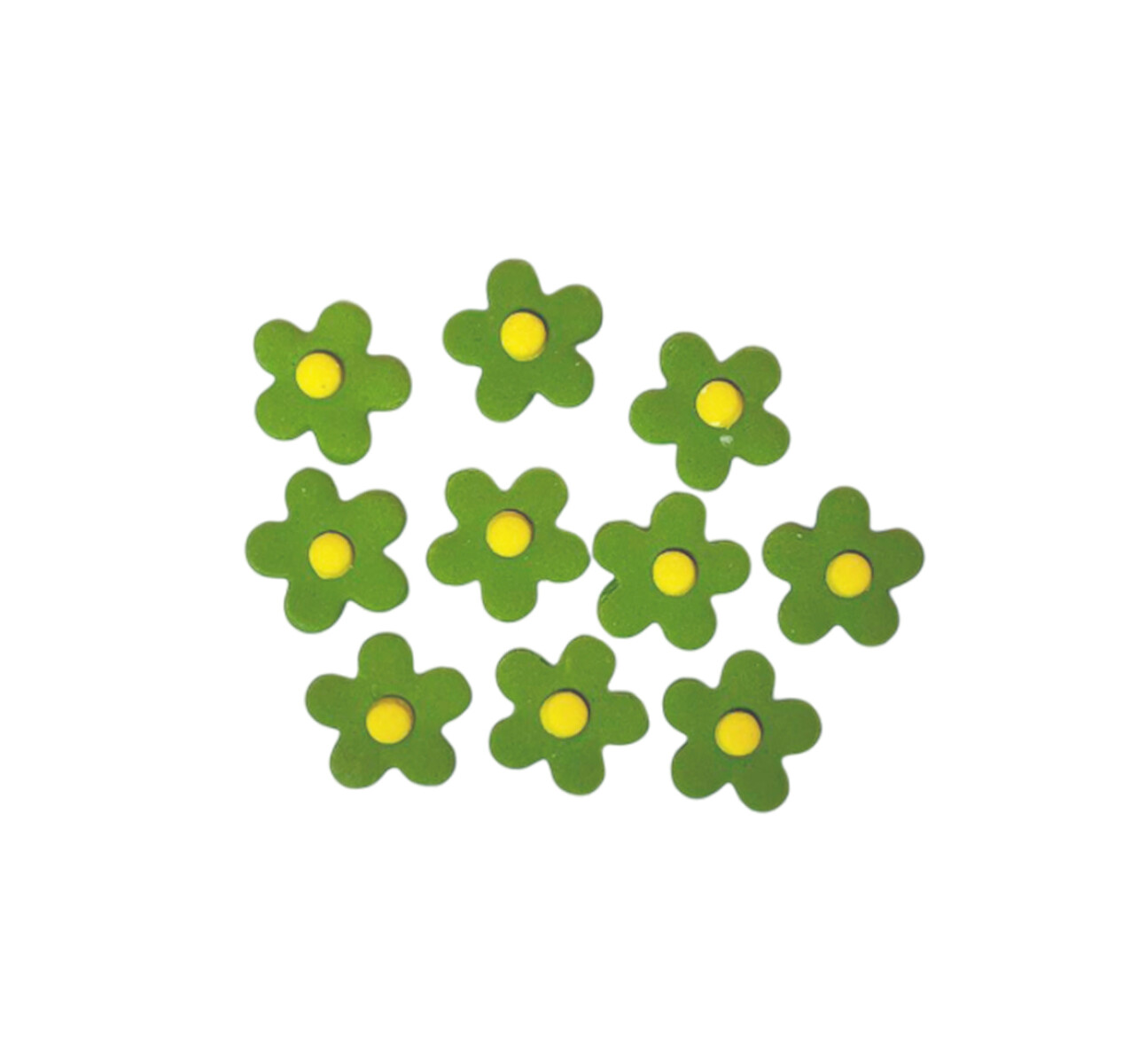 Adorno de Pastillaje Nomeolvides Verde x10 