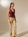 Pantalon Ferfi Beige Claro