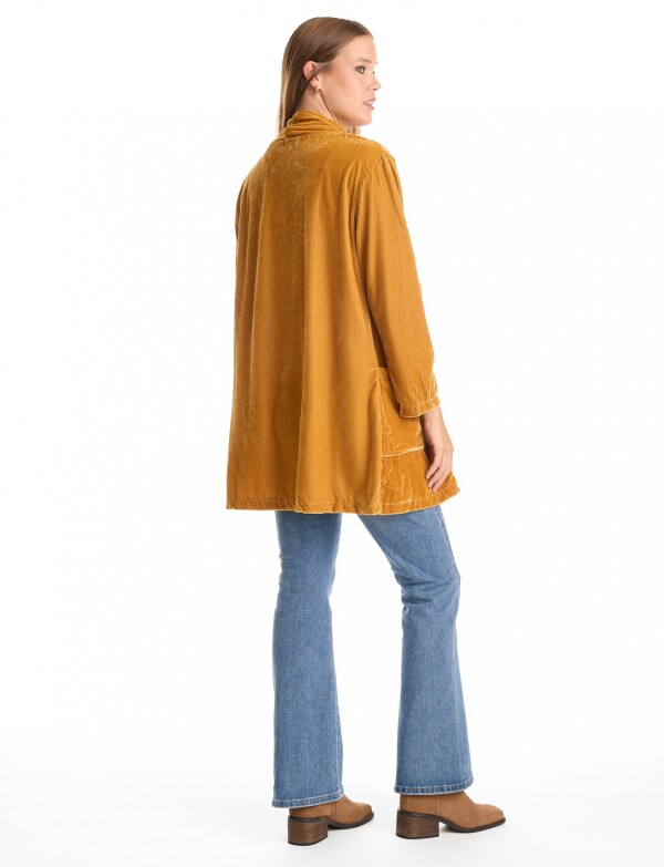 Blazer Velour MOSTAZA