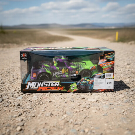 Camioneta Control Remoto RC Monster Torna Alta Vel a Pilas Violeta/verde