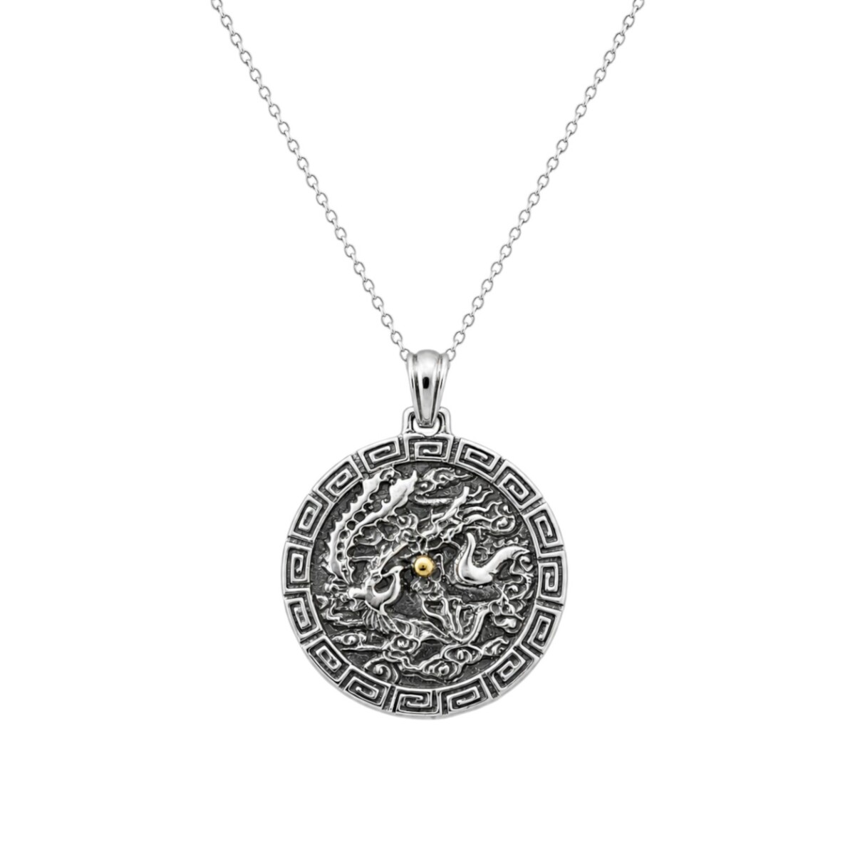 Dije Dragón - Plata y Oro - Sin Piedra CP8812 - sinpiedra 