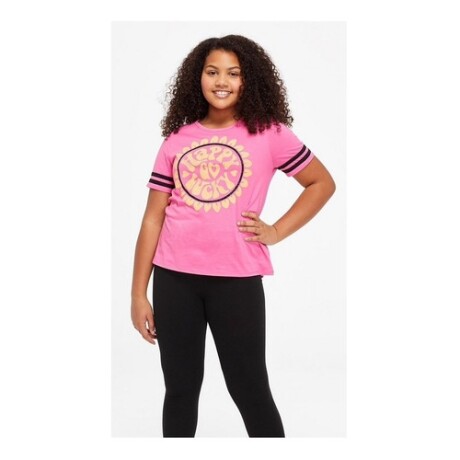 Remera para niña Justice Happy Salmón