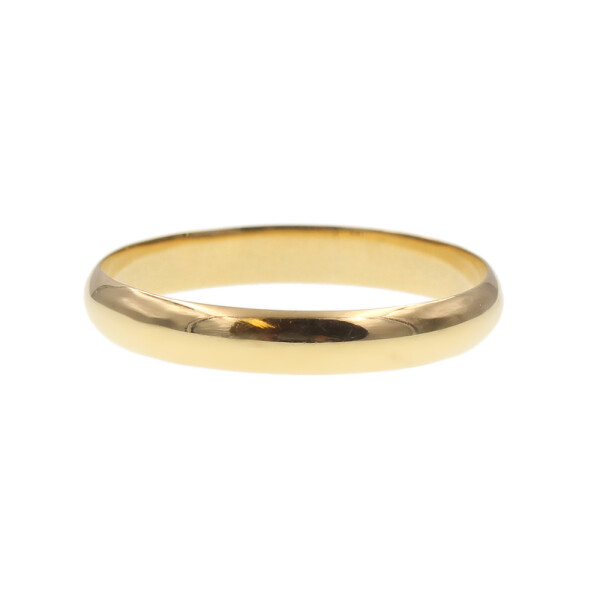 Par de alianzas clásicas en oro amarillo 18k bombé de 3mm Par de alianzas clásicas en oro amarillo 18k bombé de 3mm