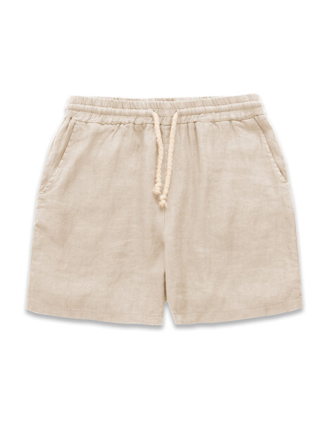 Heavy linen shorts CREAM