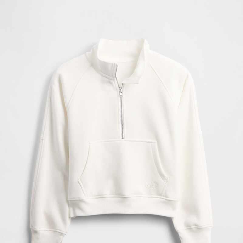 VTG SOFT 1/4 ZIP KANGA PO NEW OFF WHITE