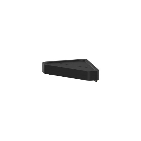 Estante organizador esquinero de baño con adhesivo Negro