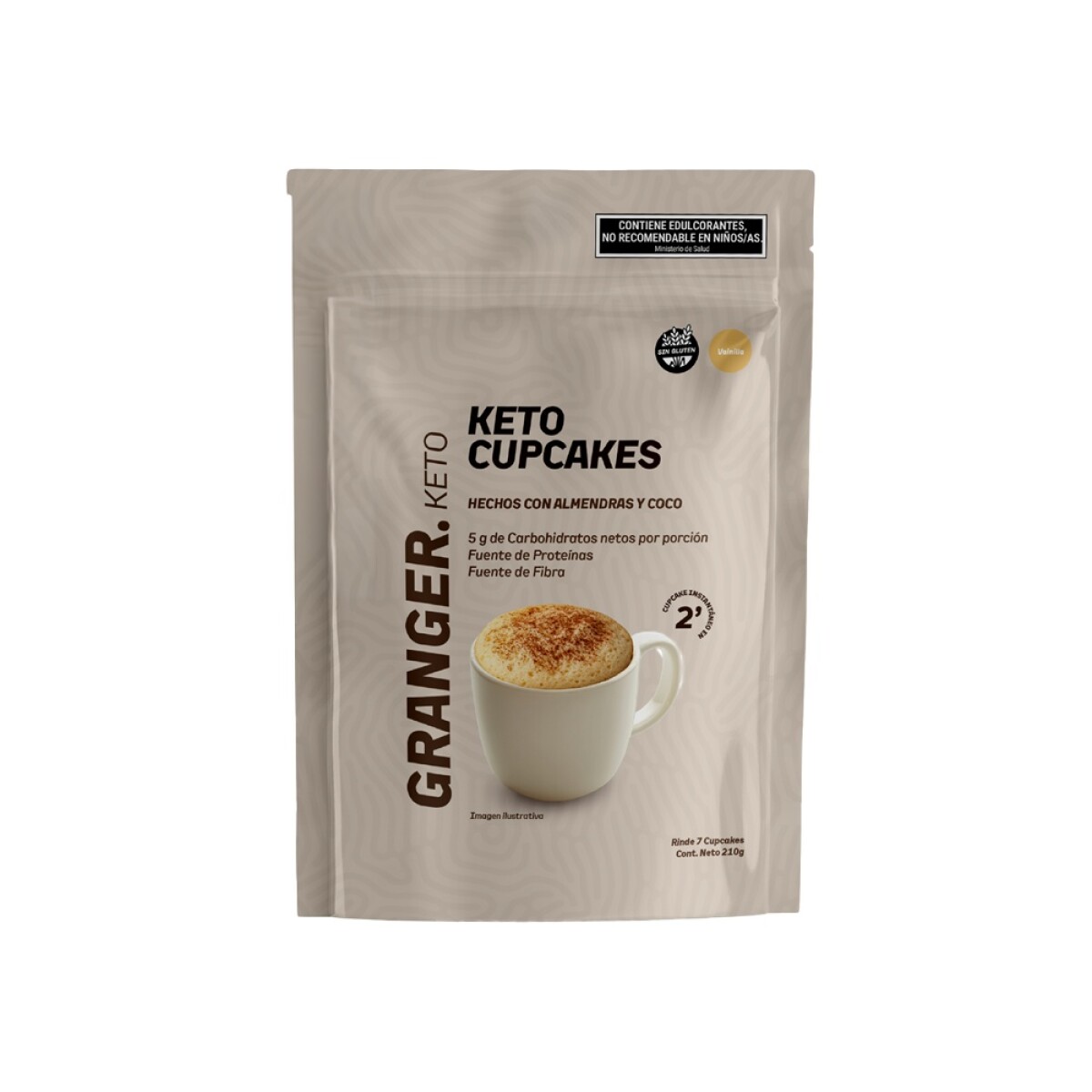 Keto Cupcakes de Vainilla 210g Granger Nutrición 
